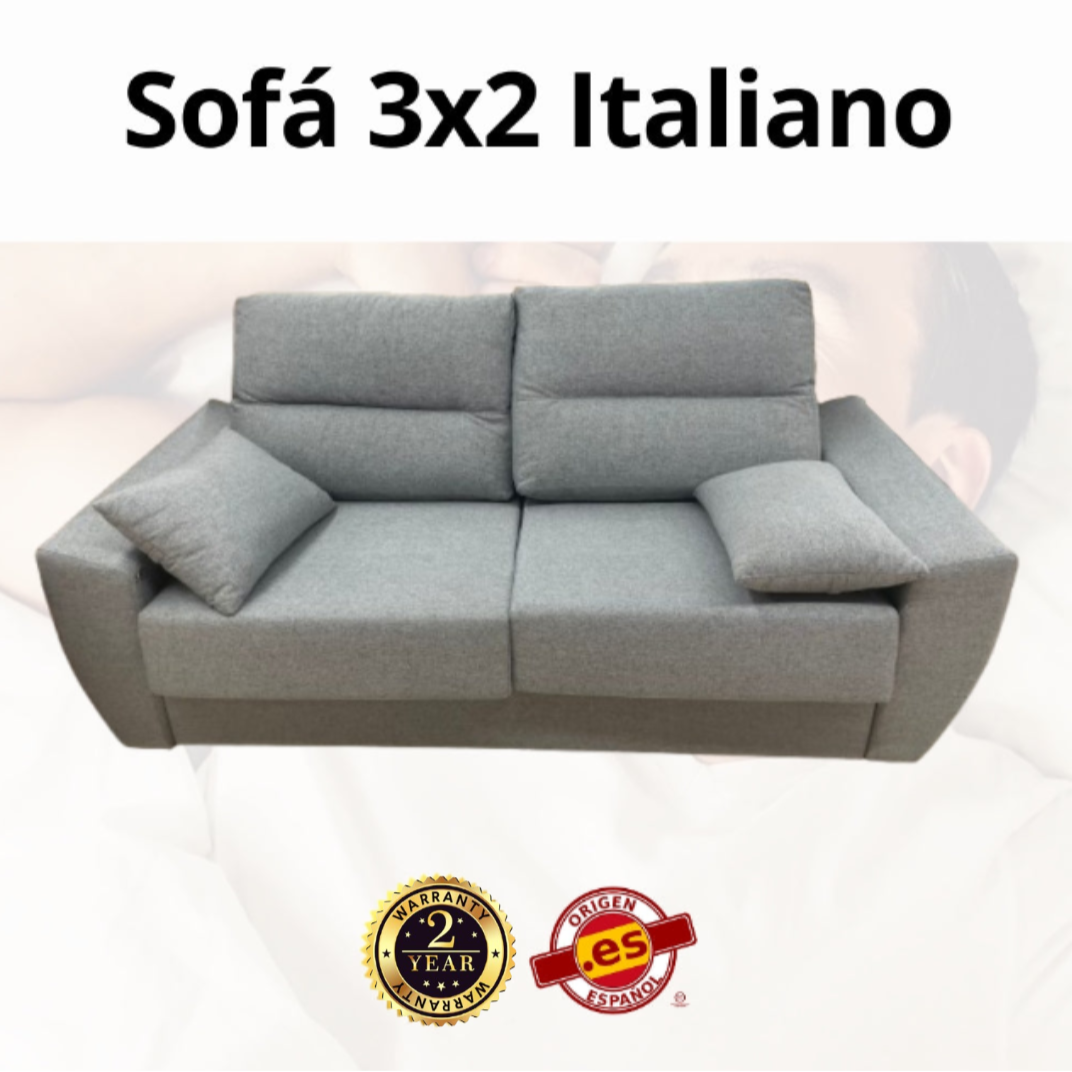 sofa 3x2 italiano cama