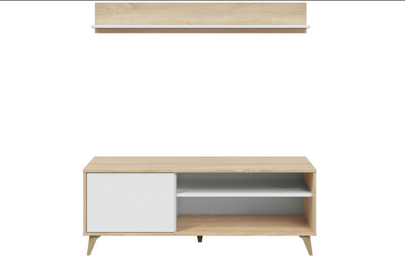 Mueble Comedor TV salón Aura + Estante y Vitrina