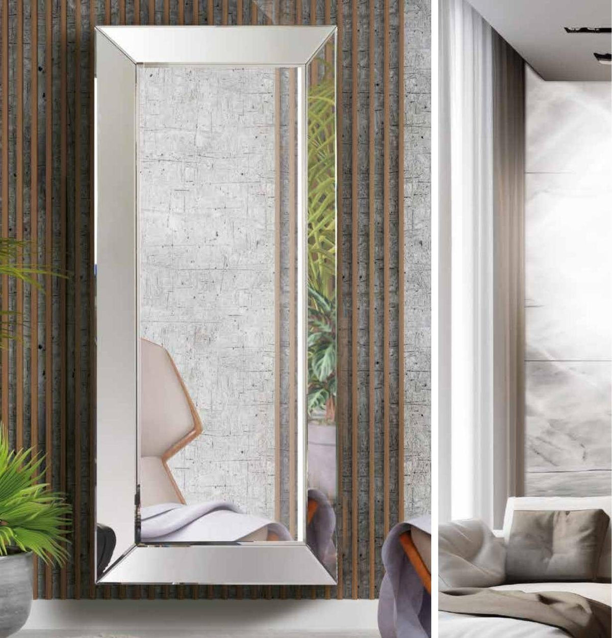 Espejo de cristal rectangular decorativo 75 x 95 cm