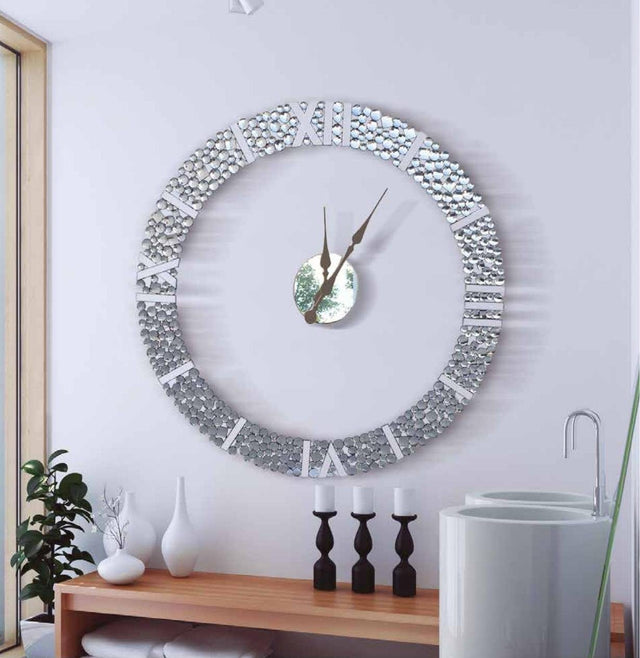 Reloj de pared grande de cristal 110 cm