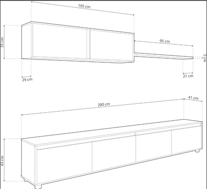 Mueble Comedor TV Salón Lucas