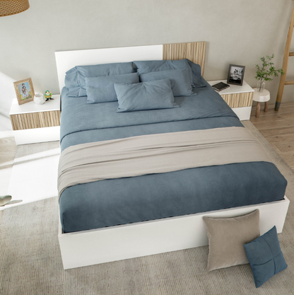 Dormitorio Matrimonio ETHNA Cabecero + 2 Mesitas