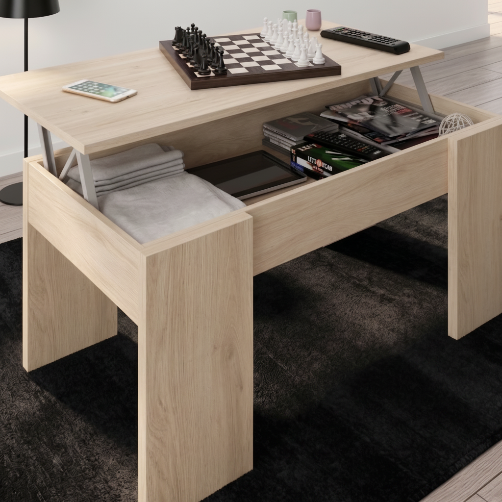 Mesa de centro elevable