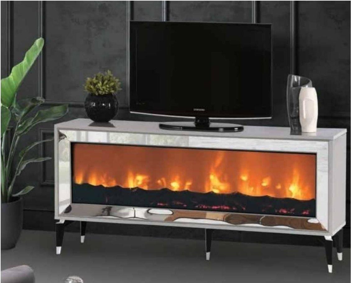 Mueble chimenea eléctrica decorativa con Bluetooth 180 cm