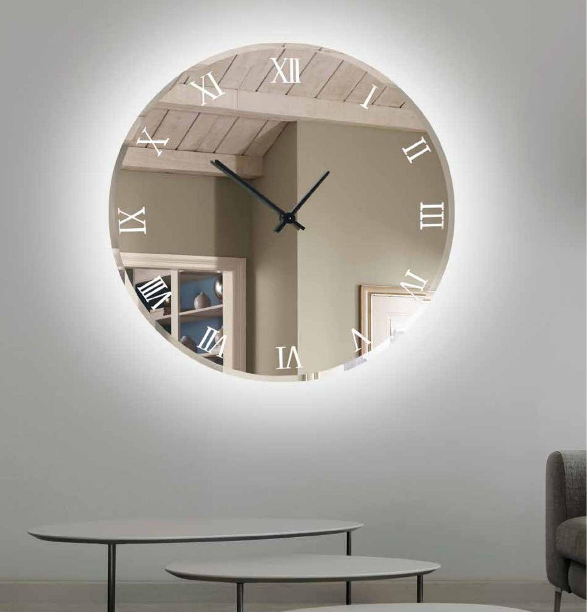 Espejo con luz LED para pared