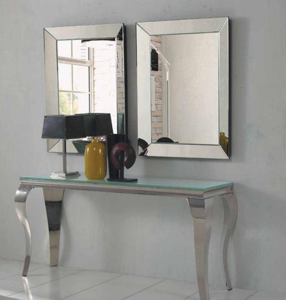 Espejo de cristal rectangular decorativo 75 x 95 cm