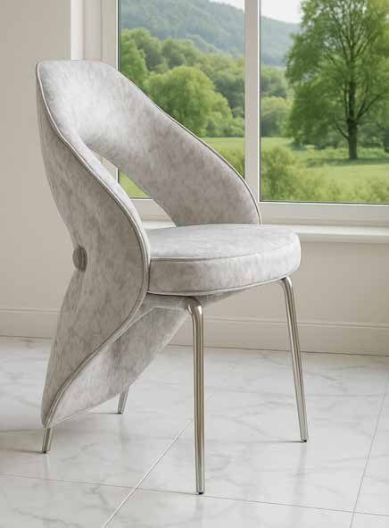 Mesa de comedor de mármol blanco con base escultórica 200 cm