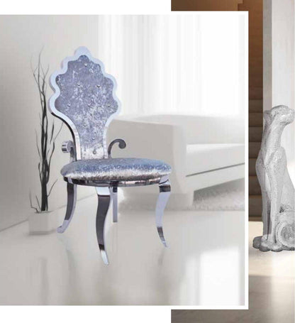 Silla de comedor con respaldo en forma de flor